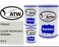 Preview: Nissan, Liquid Aluminum Metallic, KY4: 500ml Lackdose + 500ml Klarlack + 250ml Härter - Set, von ATW Autoteile West.